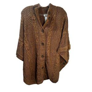 NEW D&Co Bishop Sleeve Button Up Knitted‎ Cardigan Small